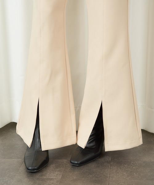 MIIA（ミーア）の「ハイウエストフレアパンツ（その他パンツ・レディース・ベージュ/ピンク/グリーン・FREE）」の5枚目の写真