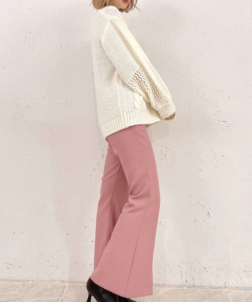 MIIA（ミーア）の「ハイウエストフレアパンツ（その他パンツ・レディース・ベージュ/ピンク/グリーン・FREE）」の16枚目の写真