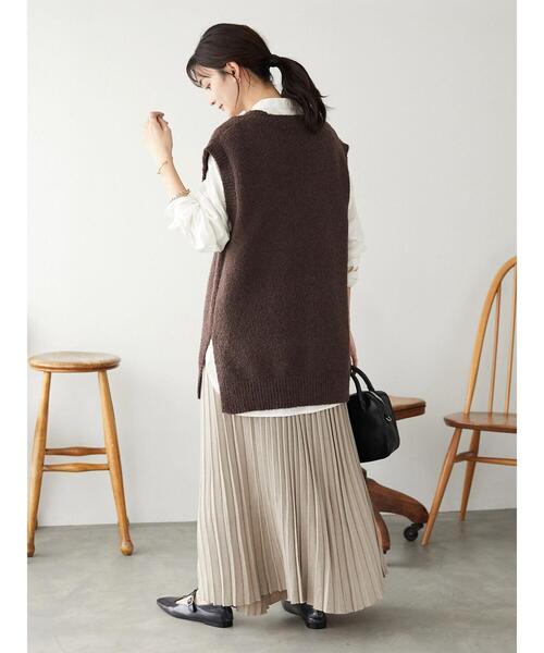 CRAFT STANDARD BOUTIQUE(クラフトスタンダードブティック)の「タイトニットプリーツスカート *◇(スカート・レディース・ブラック/ベージュ/ブラウン・M/L)」の13枚目の写真