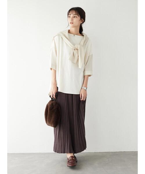 CRAFT STANDARD BOUTIQUE(クラフトスタンダードブティック)の「タイトニットプリーツスカート *◇(スカート・レディース・ブラック/ベージュ/ブラウン・M/L)」の17枚目の写真
