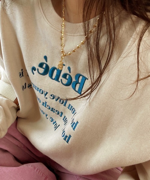 MANGROVE（マングローブ）の「Bebeロゴ刺繍トレーナー（スウェット・レディース・ライトグレー/ブラック/ピンク/ブルー/グリーン/アイボリー・FREE）」の17枚目の写真