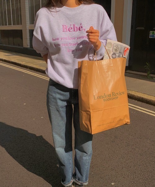 MANGROVE（マングローブ）の「Bebeロゴ刺繍トレーナー（スウェット・レディース・ライトグレー/ブラック/ピンク/ブルー/グリーン/アイボリー・FREE）」の8枚目の写真