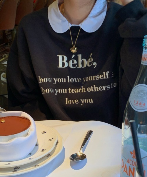 MANGROVE（マングローブ）の「Bebeロゴ刺繍トレーナー（スウェット・レディース・ライトグレー/ブラック/ピンク/ブルー/グリーン/アイボリー・FREE）」の11枚目の写真