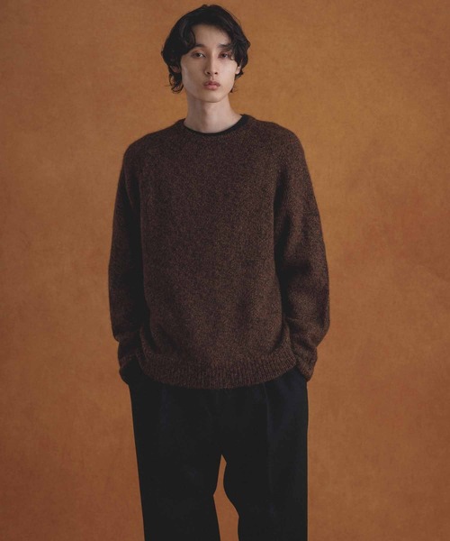 ADAM ET ROPE'（アダムエロペ）の「無染色 アルパカ100% クルーネック