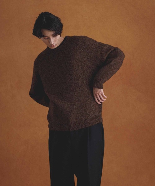極美品♡ AP STUDIO アルパカ クルーネックニット セーター ブラウン セール】【NewAnce】アルパカクルーネックニット（ニット/セーター