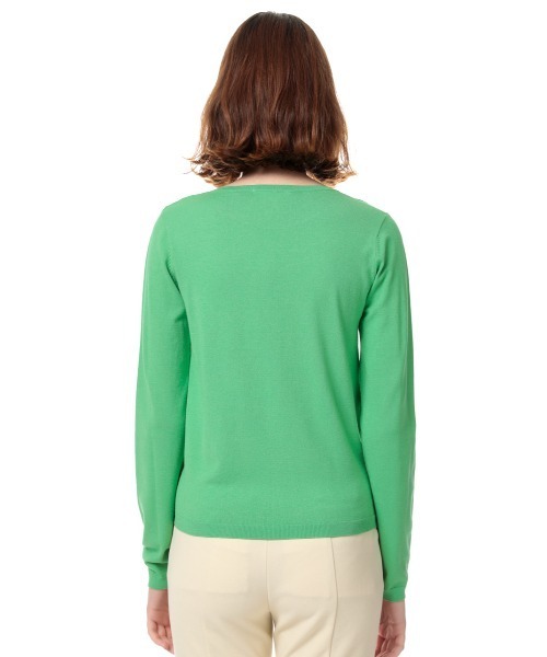 SLY（スライ）の「CREW NECK HG TOPS クルーネックハイゲージ トップス（ニット/セーター・レディース・ターコイズブルー/キャメル/グリーン/ブラック/クリアレッド・FREE）」の15枚目の写真