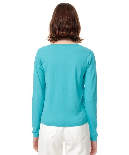 SLY（スライ）の「CREW NECK HG TOPS クルーネックハイゲージ トップス（ニット/セーター・レディース・ターコイズブルー/キャメル/グリーン/ブラック/クリアレッド・FREE）」の20枚目の写真