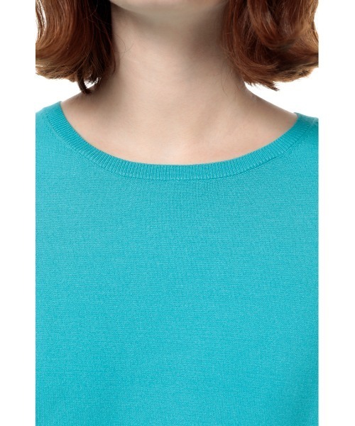 SLY（スライ）の「CREW NECK HG TOPS クルーネックハイゲージ トップス（ニット/セーター・レディース・ターコイズブルー/キャメル/グリーン/ブラック/クリアレッド・FREE）」の21枚目の写真