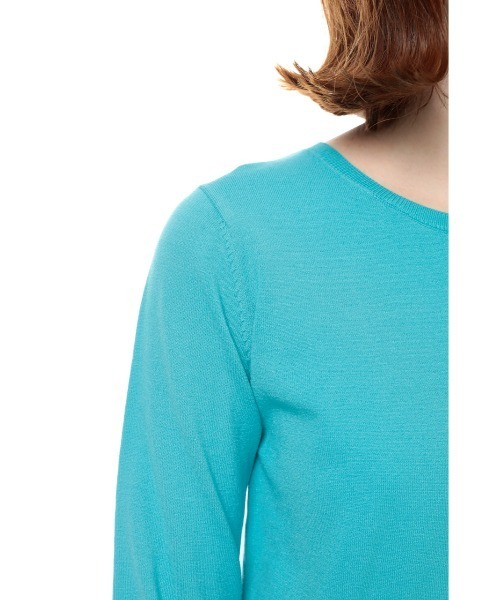 SLY（スライ）の「CREW NECK HG TOPS クルーネックハイゲージ トップス（ニット/セーター・レディース・ターコイズブルー/キャメル/グリーン/ブラック/クリアレッド・FREE）」の22枚目の写真