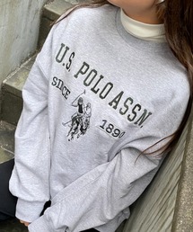 U.S. POLO ASSN. | ∴WEGO/U.S. POLO ASSN.|別注 ビッグシルエットロゴ刺繍プルオーバー(スウェット)
