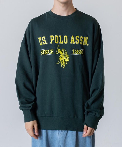 U.S. POLO ASSN.（ユーエスポロアッスン）の「∴WEGO/U.S. POLO ASSN.|別注 ビッグシルエットロゴ刺繍プルオーバー（スウェット・メンズ・ダークグリーン/杢グレー/オートミール/ネイビー・MEDIUM/LARGE）」の19枚目の写真