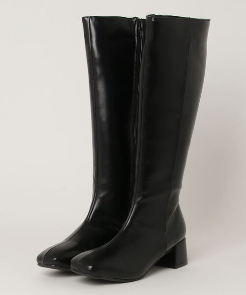 WEGO（ウィゴー）の「WEGO/ヒールロングブーツ（ブーツ・レディース・ブラック/ブラウン/オフホワイト/その他1・MEDIUM/LARGE）」の5枚目の写真