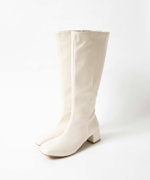 WEGO（ウィゴー）の「WEGO/ヒールロングブーツ（ブーツ・レディース・ブラック/ブラウン/オフホワイト/その他1・MEDIUM/LARGE）」の10枚目の写真