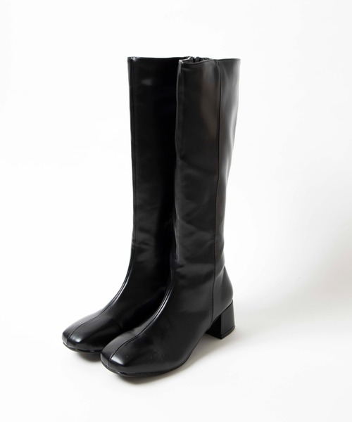 WEGO（ウィゴー）の「WEGO/ヒールロングブーツ（ブーツ・レディース・ブラック/ブラウン/オフホワイト/その他1・MEDIUM/LARGE）」の11枚目の写真