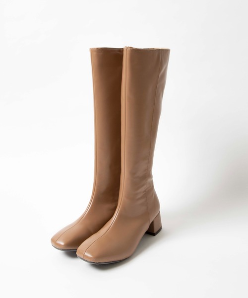WEGO（ウィゴー）の「WEGO/ヒールロングブーツ（ブーツ・レディース・ブラック/ブラウン/オフホワイト/その他1・MEDIUM/LARGE）」の12枚目の写真