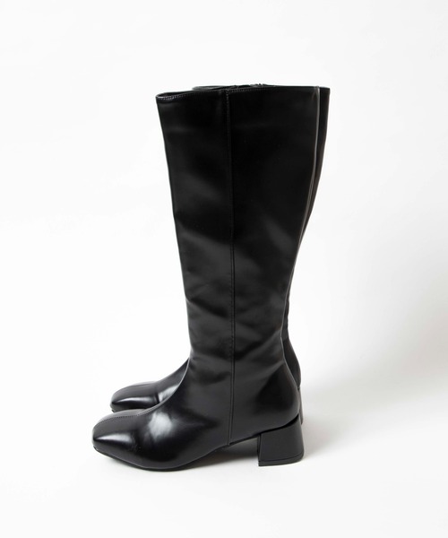 WEGO（ウィゴー）の「WEGO/ヒールロングブーツ（ブーツ・レディース・ブラック/ブラウン/オフホワイト/その他1・MEDIUM/LARGE）」の14枚目の写真