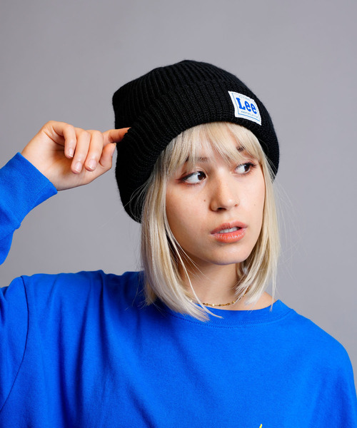 Lee（リー）の「Lee/リー ビーニー WATCH CAP ACRYLIC 100176316（ニットキャップ/ビーニー・メンズ・ブラック/ホワイト/ネイビー/ベージュ/グレー/ホワイト×ホワイト/ブラック×ブラック・FREE）」の4枚目の写真