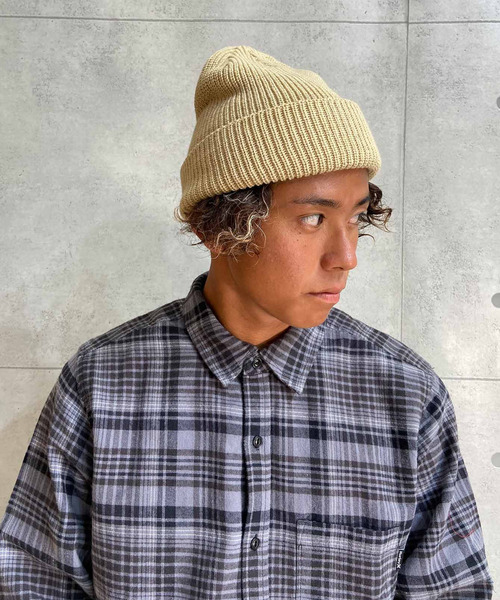 Lee（リー）の「Lee/リー ビーニー WATCH CAP ACRYLIC 100176316（ニットキャップ/ビーニー・メンズ・ブラック/ホワイト/ネイビー/ベージュ/グレー/ホワイト×ホワイト/ブラック×ブラック・FREE）」の9枚目の写真