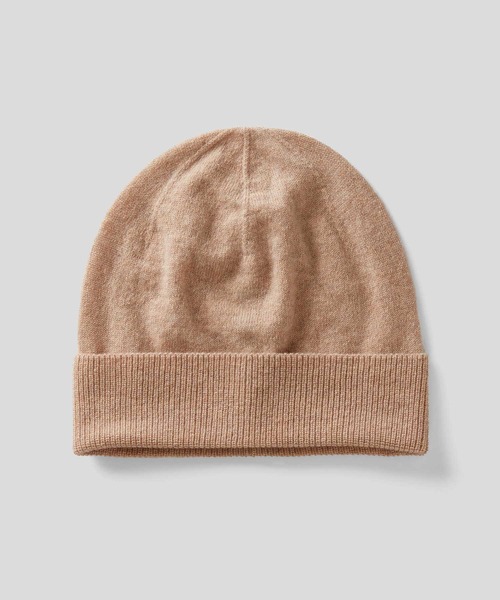 BENETTON (UNITED COLORS OF BENETTON)(ベネトンユナイテッドカラーズオブベネトン)の「カシミヤ100%ニット帽・ワッチキャップ(ニットキャップ/ビーニー・レディース・オフホワイト/ピンク/グレー/ライトブルー/ベージュ/ライトピンク・ONE SIZE)」の4枚目の写真