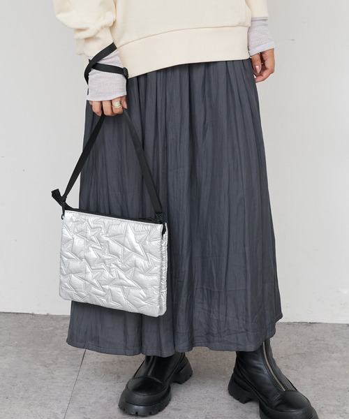 CONTROL FREAK / CTFK（コントロールフリーク）の「【CONTROL FREAK/コントロールフリーク】スタースタンプレイヤードサコッシュ（ボディバッグ/ウエストポーチ・レディース・シルバー・ONE SIZE）」の8枚目の写真