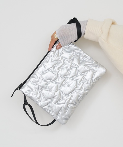 CONTROL FREAK / CTFK（コントロールフリーク）の「【CONTROL FREAK/コントロールフリーク】スタースタンプレイヤードサコッシュ（ボディバッグ/ウエストポーチ・レディース・シルバー・ONE SIZE）」の5枚目の写真