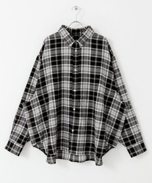 URBAN RESEARCH（アーバンリサーチ）の「URBAN RESEARCH iD　オーバーボタンダウンチェックシャツ（シャツ/ブラウス・メンズ・ブラック/パープル・MEDIUM/LARGE）」の22枚目の写真