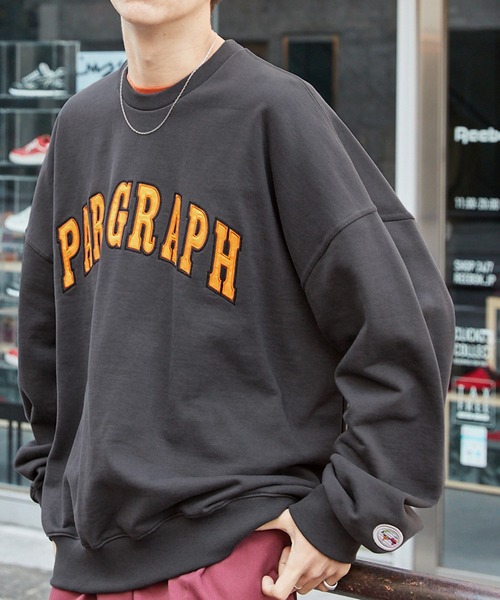 Paragraph（パラグラフ）の「【Paragraph/パラグラフ】PARAGRAPH_NO.38  INDUSTRIAL EMB MTM/インダストリアル エンブロイダリーブランド カレッジロゴ刺繍 スウェット（スウェット・メンズ・チャコール/ブルー/ライトグレー/グリーン/チャコールグレー/アッシュグレー/ライトグリーン/バイオレット/ライトブルー・FREE）」の5枚目の写真