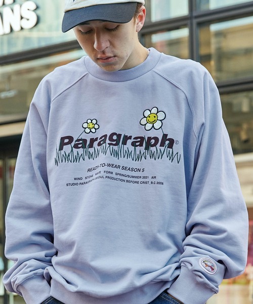 Paragraph（パラグラフ）の「【Paragraph/パラグラフ】PARAGRAPH_NO.38  INDUSTRIAL EMB MTM/インダストリアル エンブロイダリーブランド カレッジロゴ刺繍 スウェット（スウェット・メンズ・チャコール/ブルー/ライトグレー/グリーン/チャコールグレー/アッシュグレー/ライトグリーン/バイオレット/ライトブルー・FREE）」の8枚目の写真