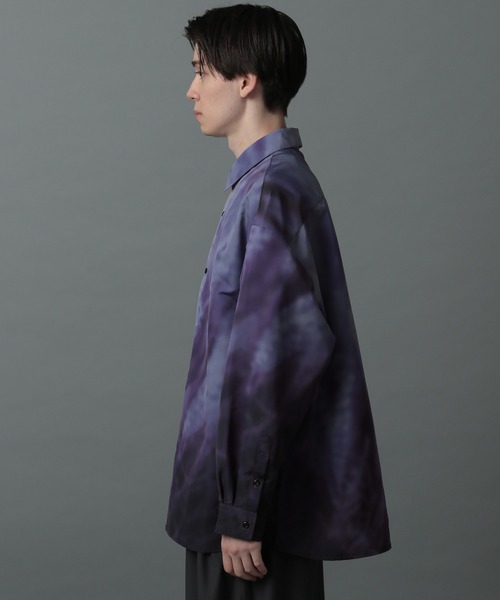 HARE(ハレ)の「ランドスケープシャツ(HARE)(シャツ/ブラウス・メンズ・ブラック/パープル・SMALL/MEDIUM)」の11枚目の写真