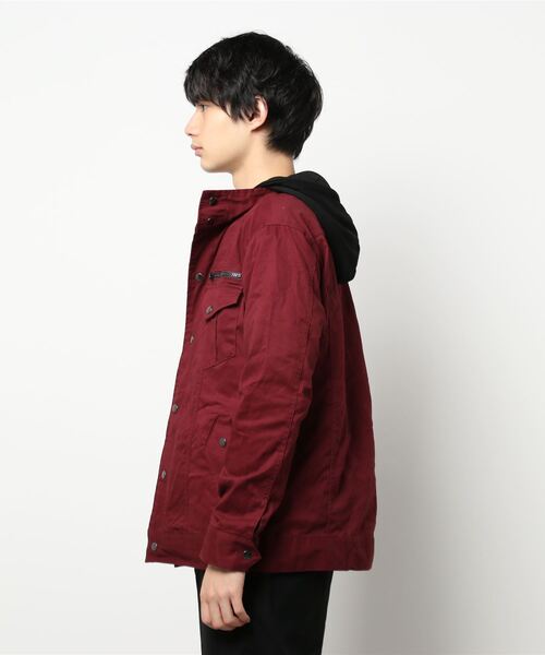 semantic design（セマンティックデザイン）の「セマンティックデザイン/semantic design 3WAY パーカー付ミリタリーアウター（ミリタリージャケット・メンズ・ボルドー/ブラック・X-LARGE/S/MEDIUM/LARGE）」の8枚目の写真