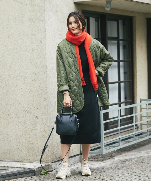 un dix cors(アンディコール)の「配色がオシャレ度UP レイヤード風配色ニットワンピース(ワンピース・レディース・ブラック/ベージュ/パープル・FREE)」の21枚目の写真