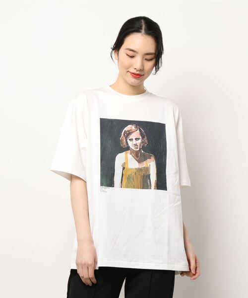 JANESMITH（ジェーンスミス）の「JANESMITH ジェーンスミス / GIRL IN YELLOW SHORT SLEEVE T-SHIRT グラフィックプリントビッグシルエットTシャツ / 22SCT-#156S-CA（Tシャツ/カットソー・レディース・ホワイト/グレー・MEDIUM/SMALL/X-LARGE/LARGE）」の13枚目の写真