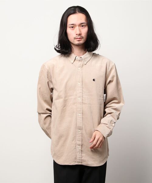 Carhartt WIP(カーハートダブリューアイピー)の「L/S MADISON CORD SHIRT(シャツ/ブラウス・メンズ・ブラック/ダークグリーン/ベージュ/ネイビー/ブラウン/ダークパープル/バーガンディー・SMALL/MEDIUM/LARGE/X-LARGE)」の4枚目の写真