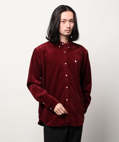Carhartt WIP(カーハートダブリューアイピー)の「L/S MADISON CORD SHIRT(シャツ/ブラウス・メンズ・ブラック/ダークグリーン/ベージュ/ネイビー/ブラウン/ダークパープル/バーガンディー・SMALL/MEDIUM/LARGE/X-LARGE)」の7枚目の写真