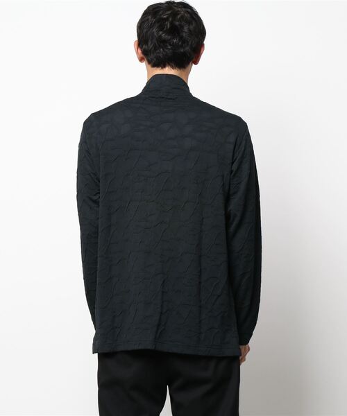 HIDEAWAYS NICOLE（ハイダウェイニコル）の「クラック柄ブリスタージャカードハイネック（Tシャツ/カットソー・メンズ・ブラック/オフホワイト/モカ・MEDIUM/LARGE/X-LARGE）」の5枚目の写真