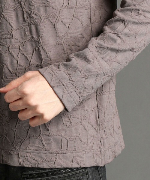 HIDEAWAYS NICOLE（ハイダウェイニコル）の「クラック柄ブリスタージャカードハイネック（Tシャツ/カットソー・メンズ・ブラック/オフホワイト/モカ・MEDIUM/LARGE/X-LARGE）」の9枚目の写真