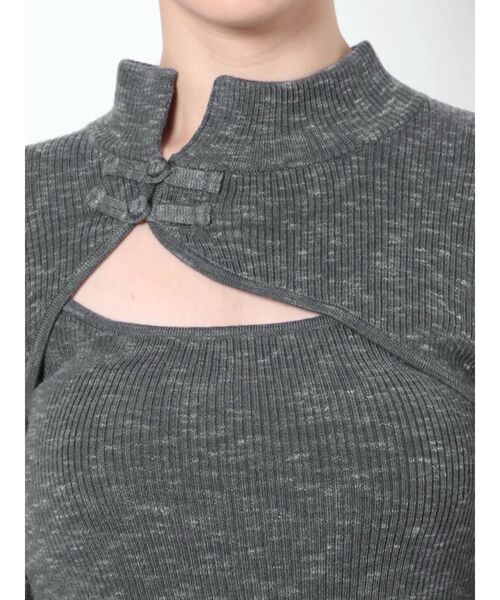 MURUA（ムルーア）の「チャイナタイトニット（ニット/セーター・レディース・ベージュ/グレー/ブラック/オレンジ/ブルー・FREE）」の9枚目の写真