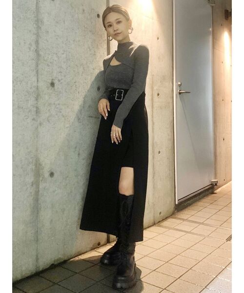 MURUA（ムルーア）の「チャイナタイトニット（ニット/セーター・レディース・ベージュ/グレー/ブラック/オレンジ/ブルー・FREE）」の18枚目の写真