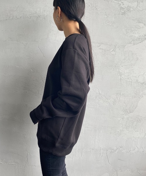 Calvin Klein Jeans（カルヴァンクラインジーンズ）の「[Calvin Klein Jeans/カルバンクラインジーンズ] ARCHVAL モノグラム FLOCK クルーネックスウェット（スウェット・レディース・ブラック・L/M/XL）」の17枚目の写真