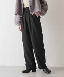 Kastane | 【SETUP対応】ハイウエストダブルタックパンツ(その他パンツ)