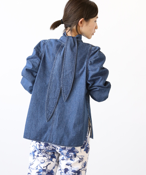 りく様　VERMEIL par iena デニムボウタイブラウス VERMEIL par iena（ヴェルメイユパーイエナ）の「デニムボウタイ