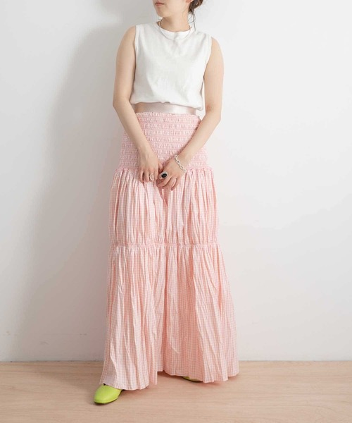 iI（アイ）の「iI　check shirring skirt（スカート・レディース・ブラック系その他/ピンク系その他・ONE）」の22枚目の写真