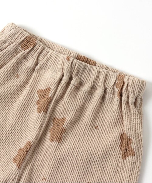 apres les cours（アプレレクール）の「ワッフルパジャマ(クマ柄・乗り物柄) 10分丈（ルームウェア/パジャマ・キッズ・ベージュ/アイボリー/グレー/オフホワイト・100/120/110/90/80/130）」の13枚目の写真