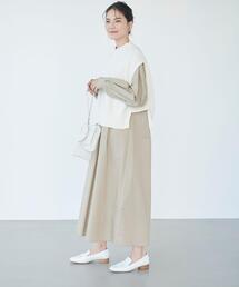 green label relaxing | ニット ベスト & シャツ ワンピース セット(シャツワンピース)