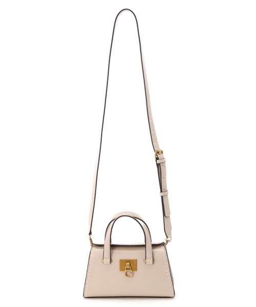 Guess（ゲス）の「STEPHI Mini Satchel（ハンドバッグ・レディース・ブラウン/ライトベージュ・ONE SIZE）」の4枚目の写真