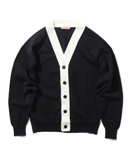 BEAMS LIGHTS（ビームスライツ）の「BEAMS LIGHTS / カラーヘム カーディガン（カーディガン/ボレロ・メンズ・ネイビー/グレー・SMALL/MEDIUM/LARGE）」の6枚目の写真