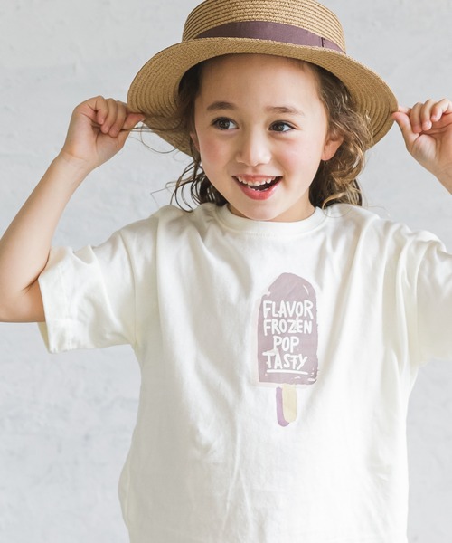 pairmanon（ペアマノン）の「【プレミアムコットン100】【かぞくおそろい】ユニセックスプリント半袖Tシャツ（Tシャツ/カットソー・キッズ・ブルー系その他2/ブラック系その他3/ホワイト系その他3/グレー系その他/グリーン系その他/ホワイト系その他/ブラック系その他2/ブルー系その他/ベージュ系その他/ブラウン系その他2/グリーン系その他3/パープル系その他/ホワイト系その他2/ブラウン系その他/ブラック系その他/ブラウン系その他3/グリーン系その他4/ブラック系その他4/ベージュ系その他2/グリーン系その他2/ブラック系その他6/ベージュ系その他4/グリーン系その他7/グリーン系その他5/ブラック系その他5/ホワイト系その他4/ブルー系その他4/アイボリー/ベージュ系その他7/ベージュ系その他6/モカ/ピンク系その他3/ブラック系その他7/ピンク系その他4/ベージュ系その他3/ベージュ系その他5/グリーン系その他6/ブルー系その他3/イエロー系その他2/ホワイト系その他5・80/150/100/90/130/120/140/110）」の2枚目の写真