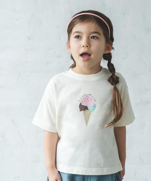 pairmanon（ペアマノン）の「【プレミアムコットン100】【かぞくおそろい】ユニセックスプリント半袖Tシャツ（Tシャツ/カットソー・キッズ・ブルー系その他2/ブラック系その他3/ホワイト系その他3/グレー系その他/グリーン系その他/ホワイト系その他/ブラック系その他2/ブルー系その他/ベージュ系その他/ブラウン系その他2/グリーン系その他3/パープル系その他/ホワイト系その他2/ブラウン系その他/ブラック系その他/ブラウン系その他3/グリーン系その他4/ブラック系その他4/ベージュ系その他2/グリーン系その他2/ブラック系その他6/ベージュ系その他4/グリーン系その他7/グリーン系その他5/ブラック系その他5/ホワイト系その他4/ブルー系その他4/アイボリー/ベージュ系その他7/ベージュ系その他6/モカ/ピンク系その他3/ブラック系その他7/ピンク系その他4/ベージュ系その他3/ベージュ系その他5/グリーン系その他6/ブルー系その他3/イエロー系その他2/ホワイト系その他5・80/150/100/90/130/120/140/110）」の6枚目の写真