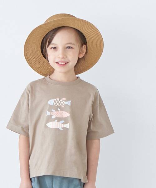 pairmanon（ペアマノン）の「【プレミアムコットン100】【かぞくおそろい】ユニセックスプリント半袖Tシャツ（Tシャツ/カットソー・キッズ・ブルー系その他2/ブラック系その他3/ホワイト系その他3/グレー系その他/グリーン系その他/ホワイト系その他/ブラック系その他2/ブルー系その他/ベージュ系その他/ブラウン系その他2/グリーン系その他3/パープル系その他/ホワイト系その他2/ブラウン系その他/ブラック系その他/ブラウン系その他3/グリーン系その他4/ブラック系その他4/ベージュ系その他2/グリーン系その他2/ブラック系その他6/ベージュ系その他4/グリーン系その他7/グリーン系その他5/ブラック系その他5/ホワイト系その他4/ブルー系その他4/アイボリー/ベージュ系その他7/ベージュ系その他6/モカ/ピンク系その他3/ブラック系その他7/ピンク系その他4/ベージュ系その他3/ベージュ系その他5/グリーン系その他6/ブルー系その他3/イエロー系その他2/ホワイト系その他5・80/150/100/90/130/120/140/110）」の22枚目の写真