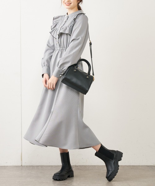 OLIVE des OLIVE（オリーブデオリーブ）の「ボストンバッグ（ショルダーバッグ・レディース・ブラック/ベージュ/オフホワイト/ピンク・FREE）」の7枚目の写真